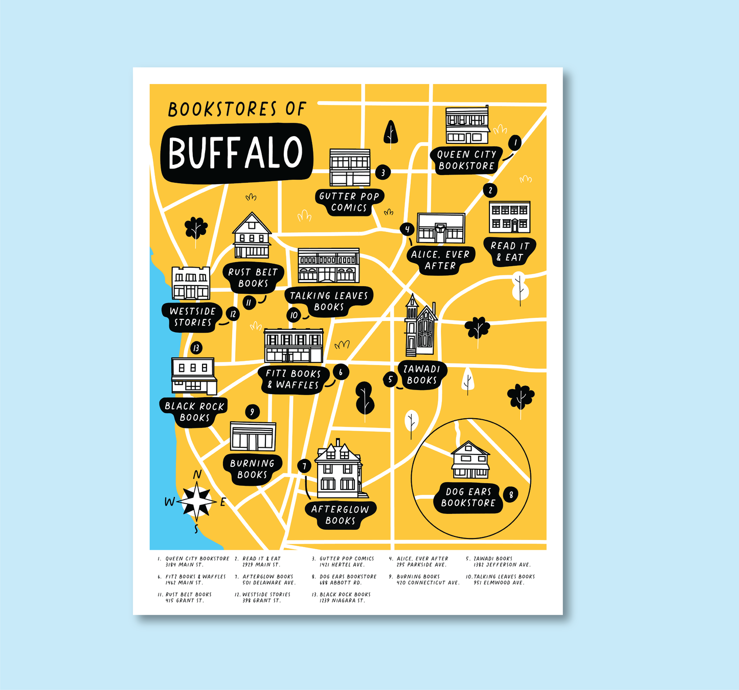 Bookstores of Buffalo Map