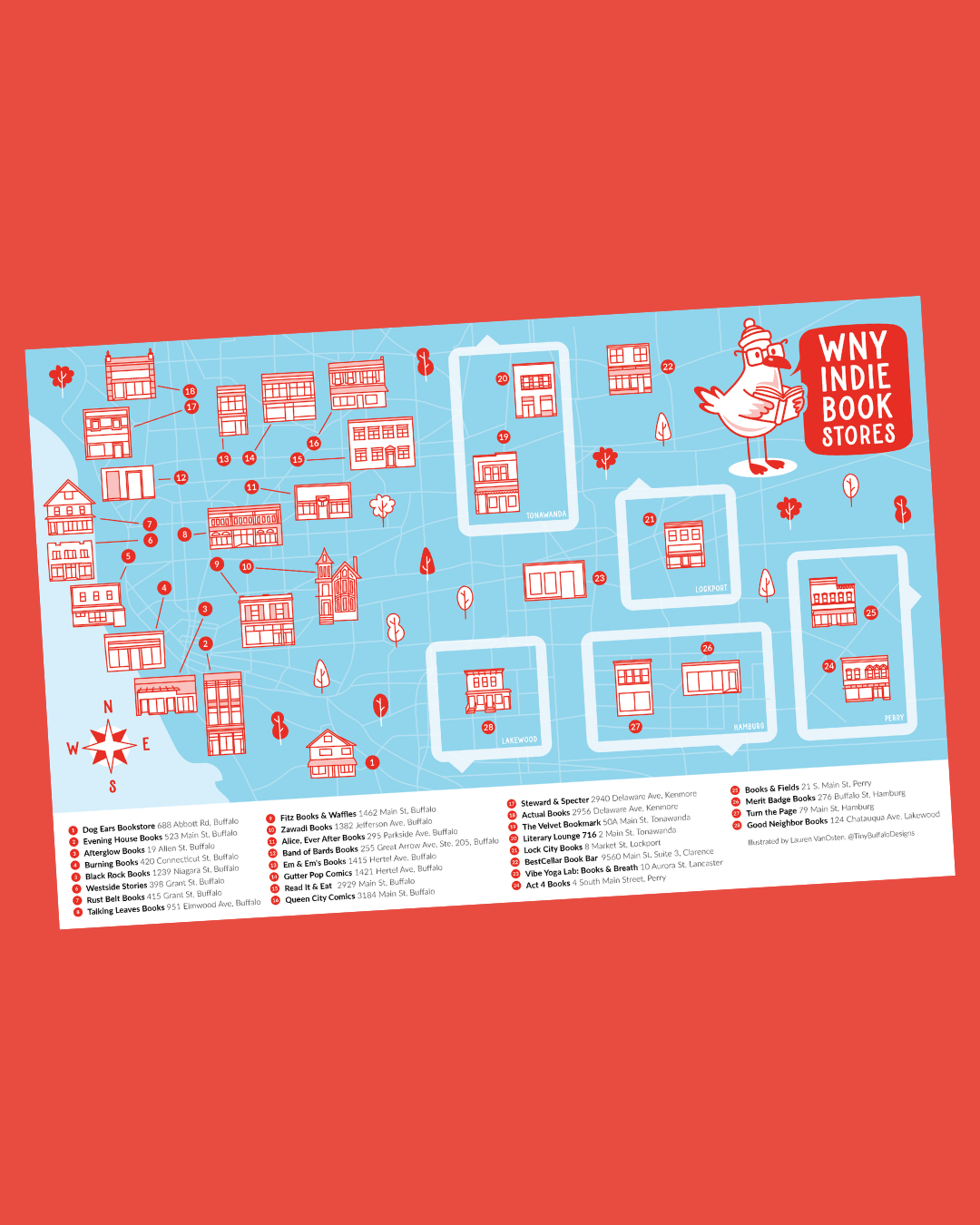 Bookstores of Buffalo Map